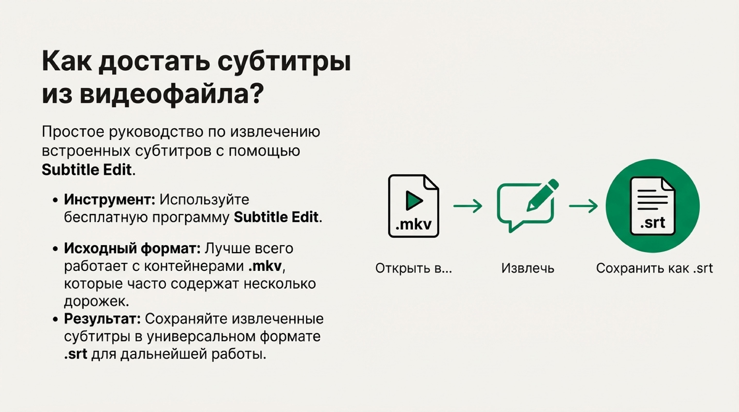 Как достать субтитры из видео